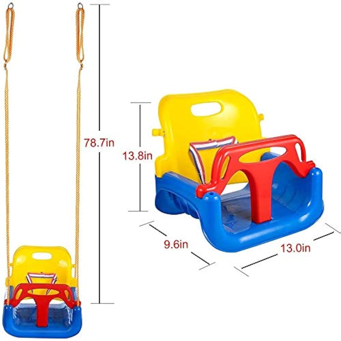 IFOYO 3-in-1 Baby Swing Seat | Adjustable High-Back Toddler Swing – Blue