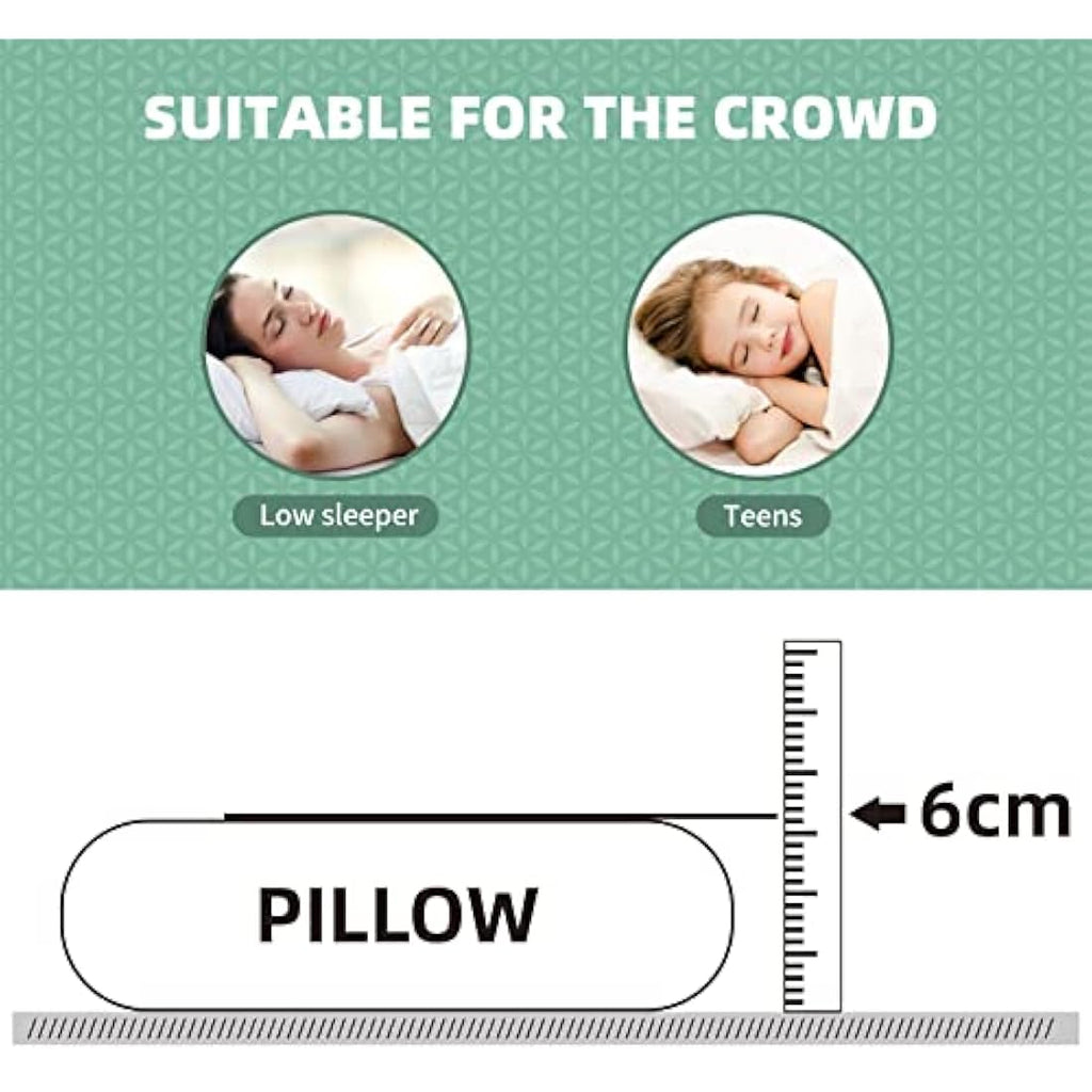 NOFFA Thin Memory Foam Pillow – 2.4” Low Profile for Stomach Sleepers