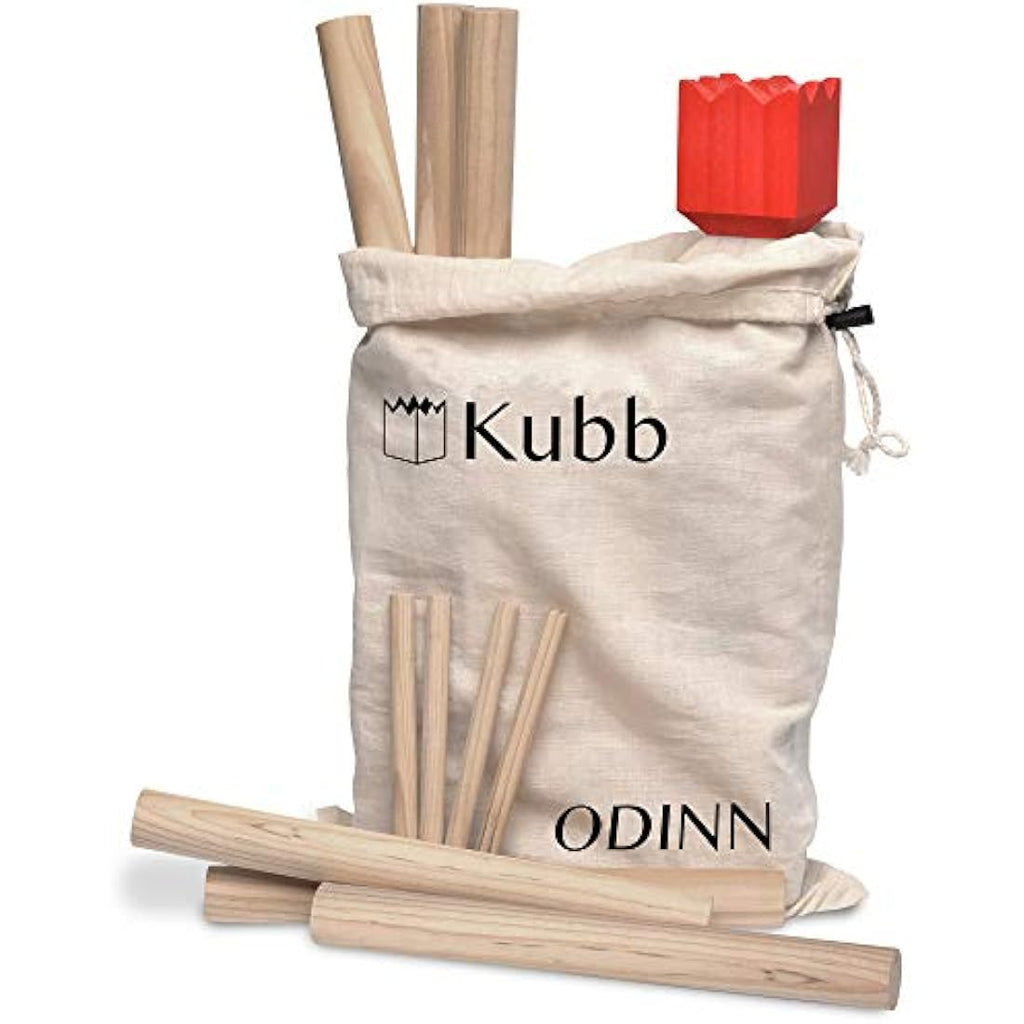 Toyfel Odinn XXL Kubb Game – FSC Beechwood Viking Chess with Bag