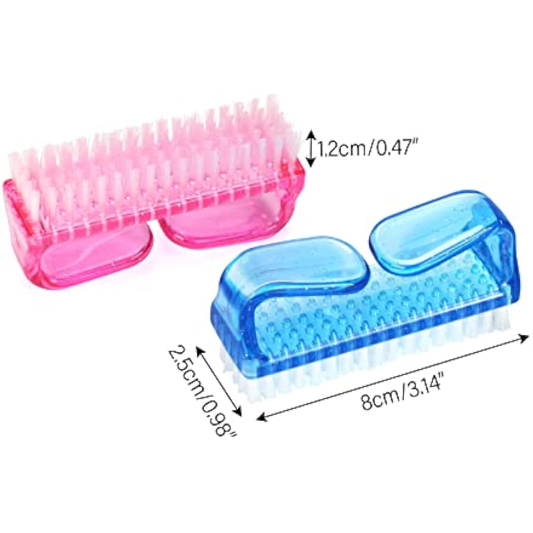 G2PLUS Handle Nail Brushes – 4 Pack Plastic Fingernail Scrubbing Brushes