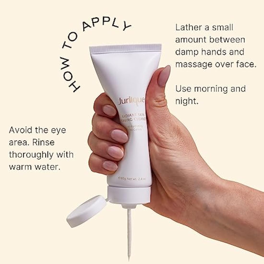 Jurlique Radiant Skin Foaming Cleanser – Natural Exfoliating Face Wash – 80g