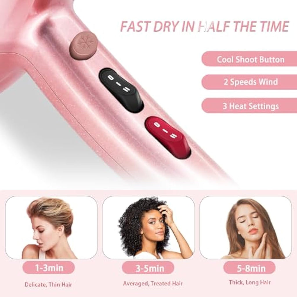 Jooayou 3000W Ionic Hair Dryer | Professional Blow Dryer with Diffuser