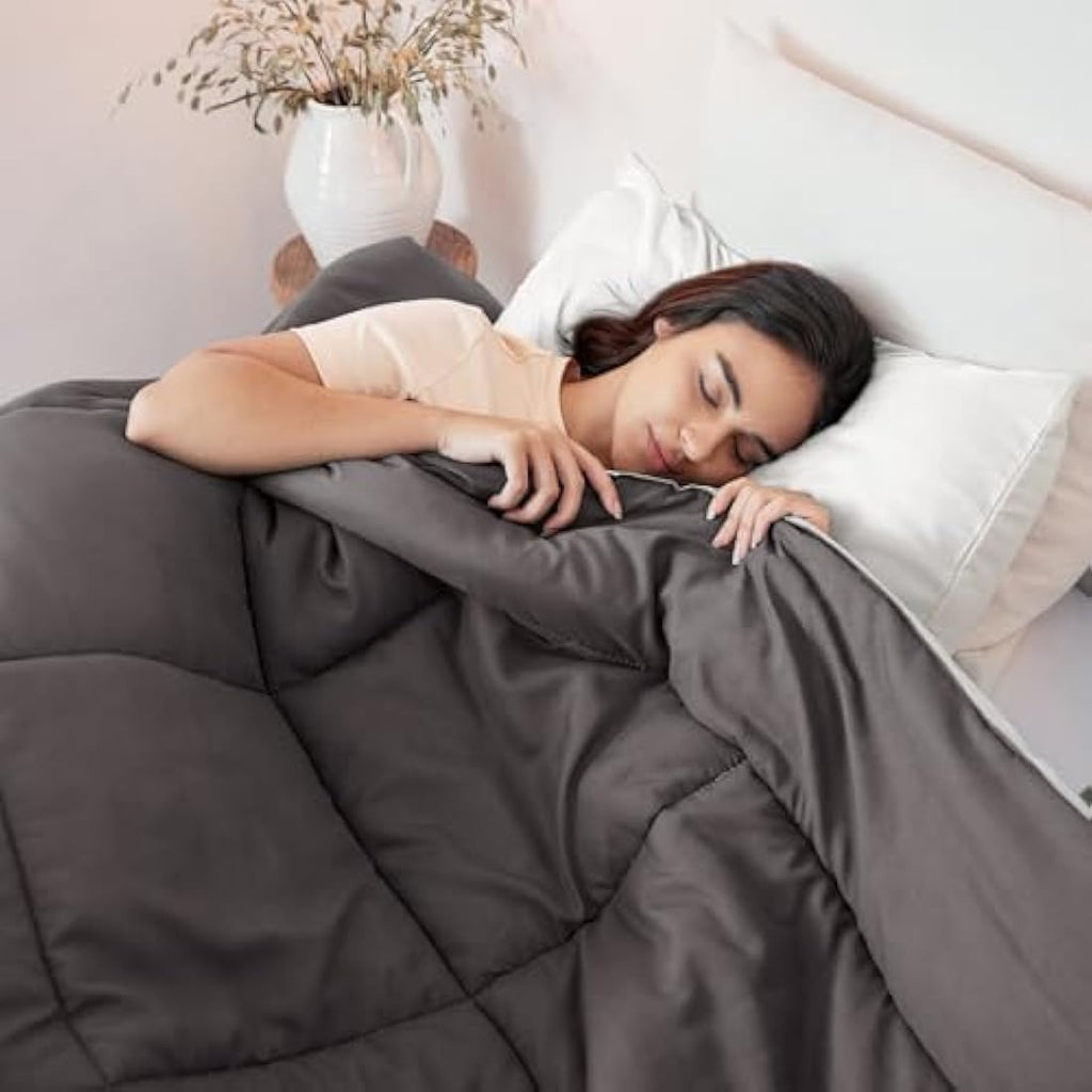 Jolof Store King Size Duvet – All Seasons Microfiber Comforter, Grey