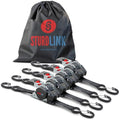 Jolof Store Automatic Ratchet Straps - 3m 25mm S-Hook - Set of 4 + Bag
