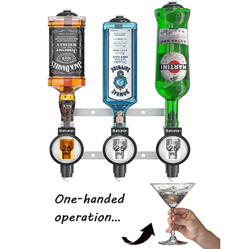 MillyAnne London Barbarian Wall Mounted Spirit Dispenser | 3-6 Bottle