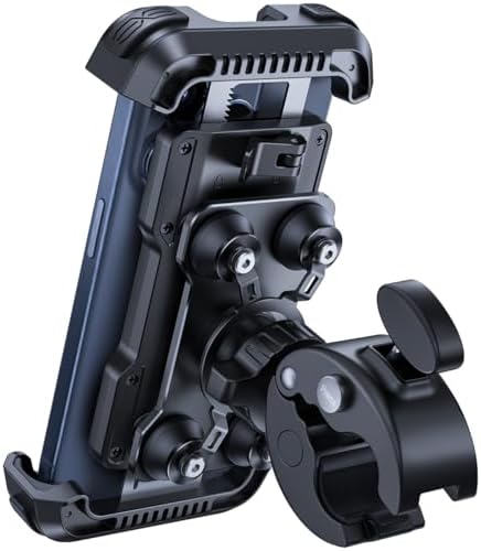 Lamicall Dual Anti-Shock Motorcycle Phone Mount – Quick Release Bike Holder