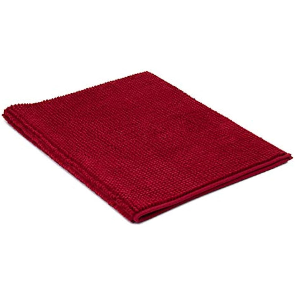 Gözze Anti-Slip Bath Mat – Super Soft Microfibre Rug, 70x120cm, Bordeaux