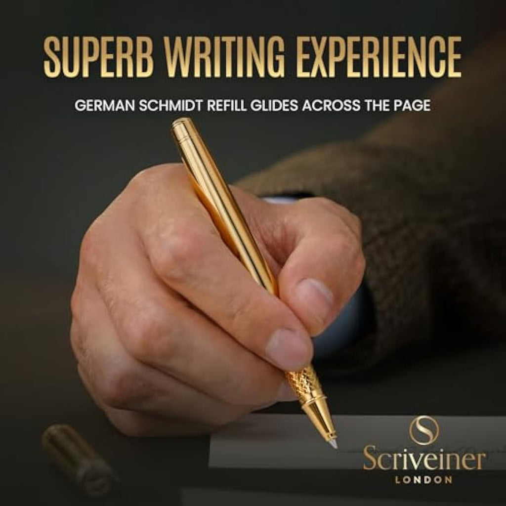 Gold Rollerball Pen – Luxury Real Gold Plated Writing Set