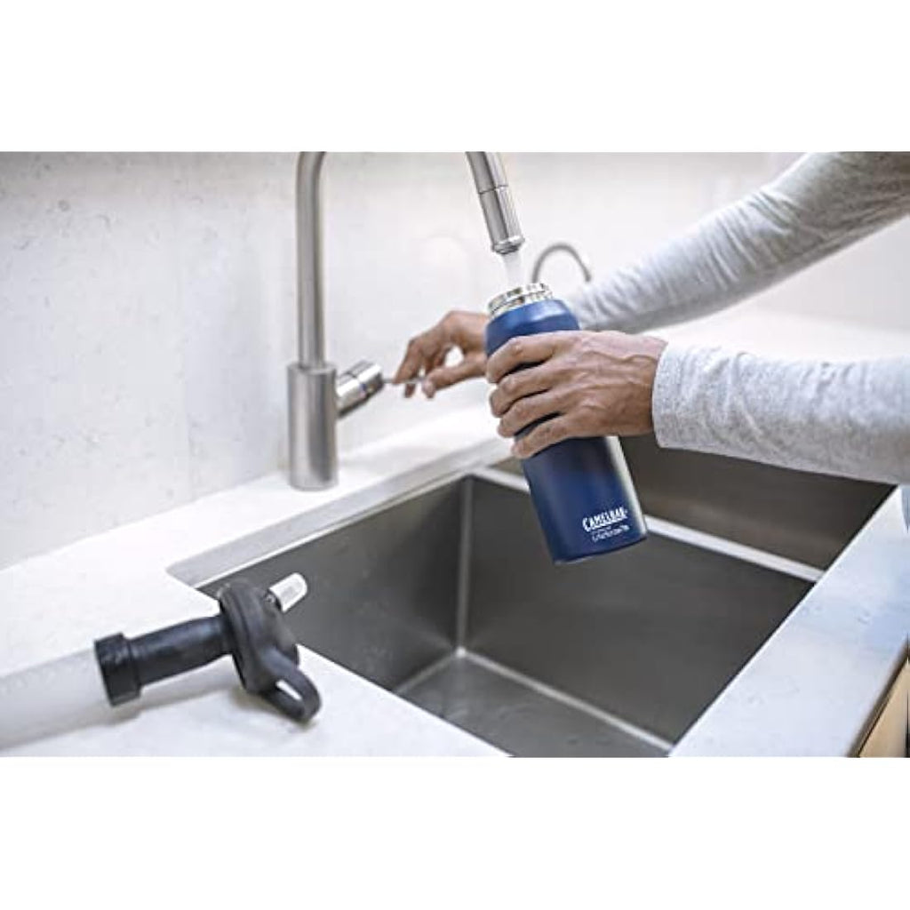 CamelBak Eddy+ LifeStraw 1L Filtered Water Bottle – White Stainless