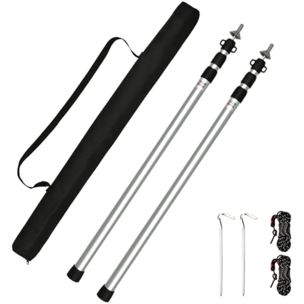 Telescopic Aluminum Tent Poles | 95-234cm Awning Support