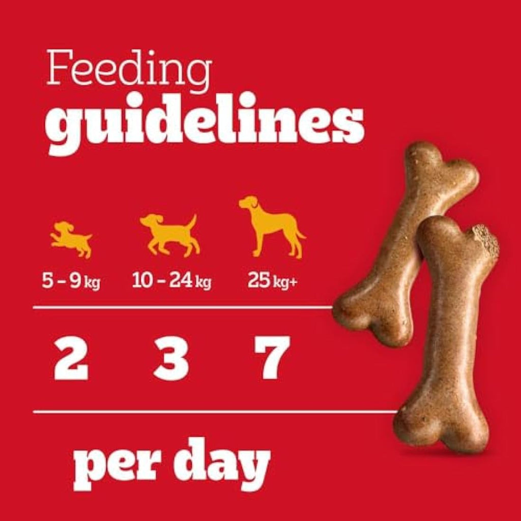 Pedigree Biscrok Gravy Bones Dog Treats – Meat Flavored Biscuits 10kg