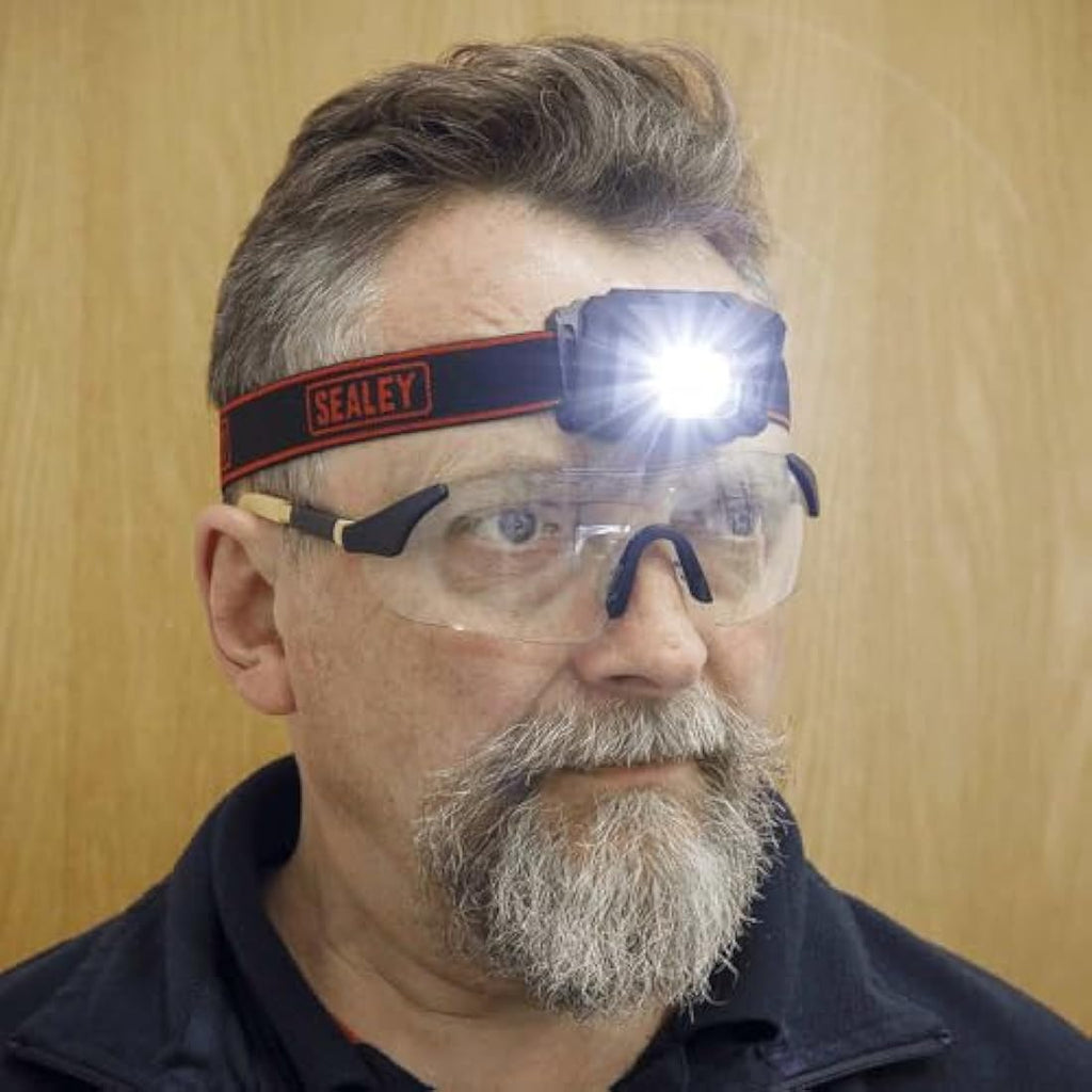 Sealey HT102R Rechargeable LED Head Torch with Auto-Sensor - Red