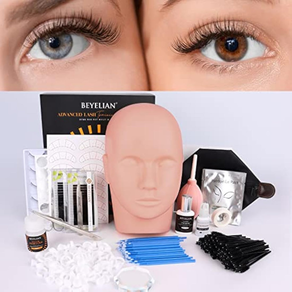 BEYELIAN Eyelash Extension Kit | Professional Lash Training Mannequin Set