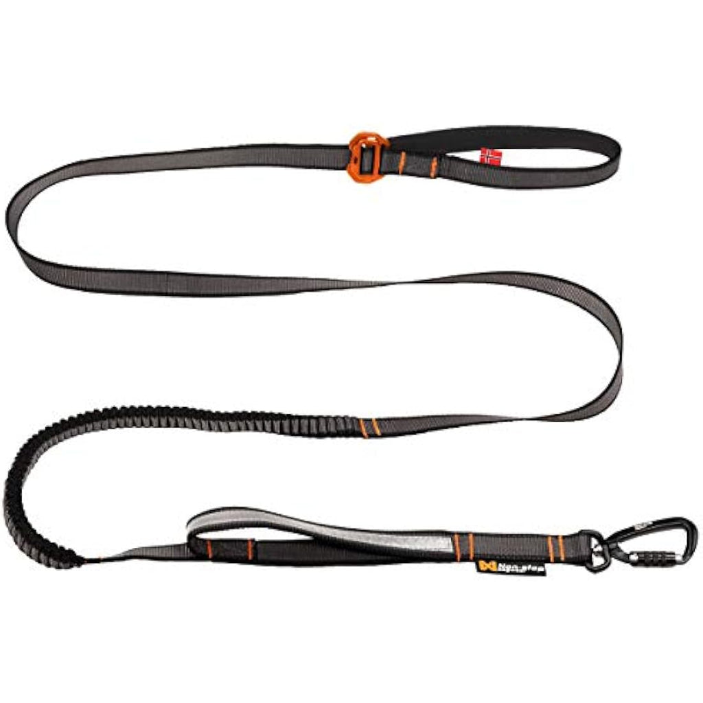 Non-Stop Dogwear Adjustable Bungee Touring Leash - Black, 23mm