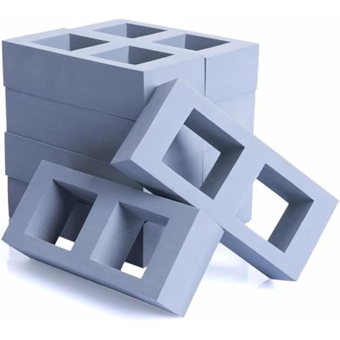 Bluecaps Foam Building Bricks – 30 Piece Realistic Grey Construction Set
