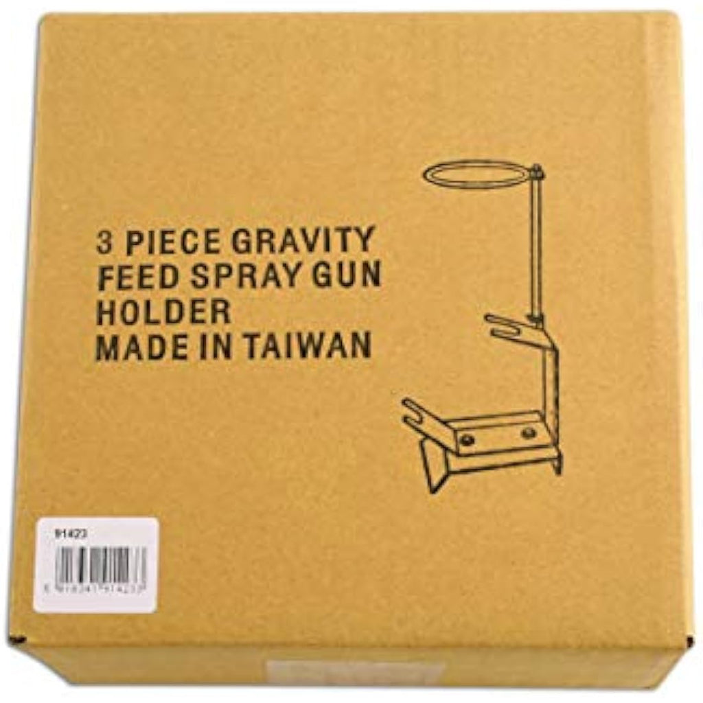 PowerTec 91423 Gravity Feed Spray Gun and Paint Strainer Stand Holder
