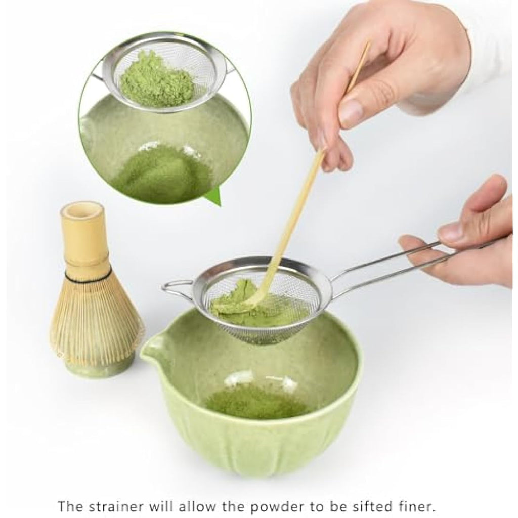 Artcome 6-Piece Japanese Matcha Tea Set with Spout Bowl and Whisk