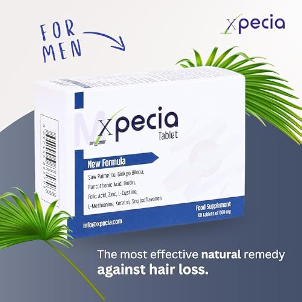 Xpecia for Men DHT Blocker Hair Growth Supplement - 180 Tablets