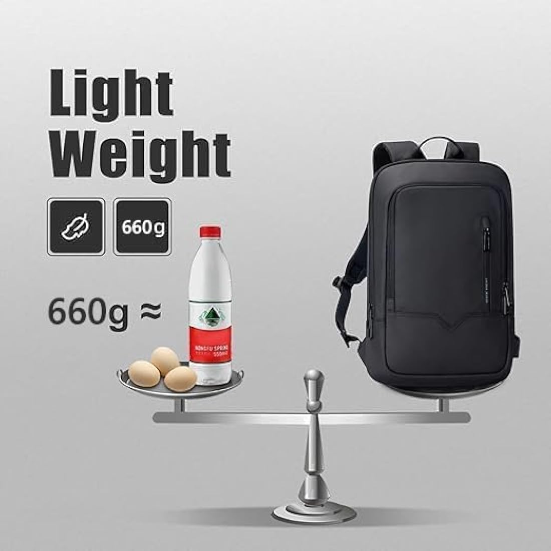 Jolof Store Slim Laptop Backpack – 15.6 Inch Waterproof USB Daypack