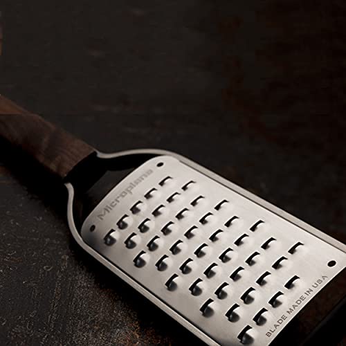 Microplane Extra Coarse Kitchen Grater | Walnut Wood Handle & Steel Blade