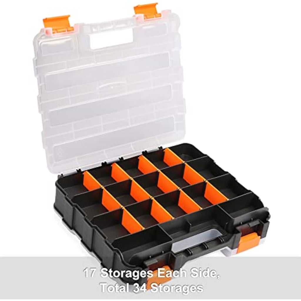 CASOMAN Double Side Tool Organizer – 48 Removable Dividers, 2-Pack