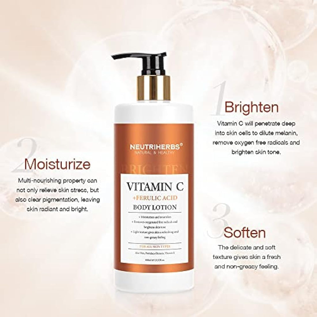 Neutriherbs Vitamin C & Ferulic Acid Brightening Body Lotion - 13.52oz