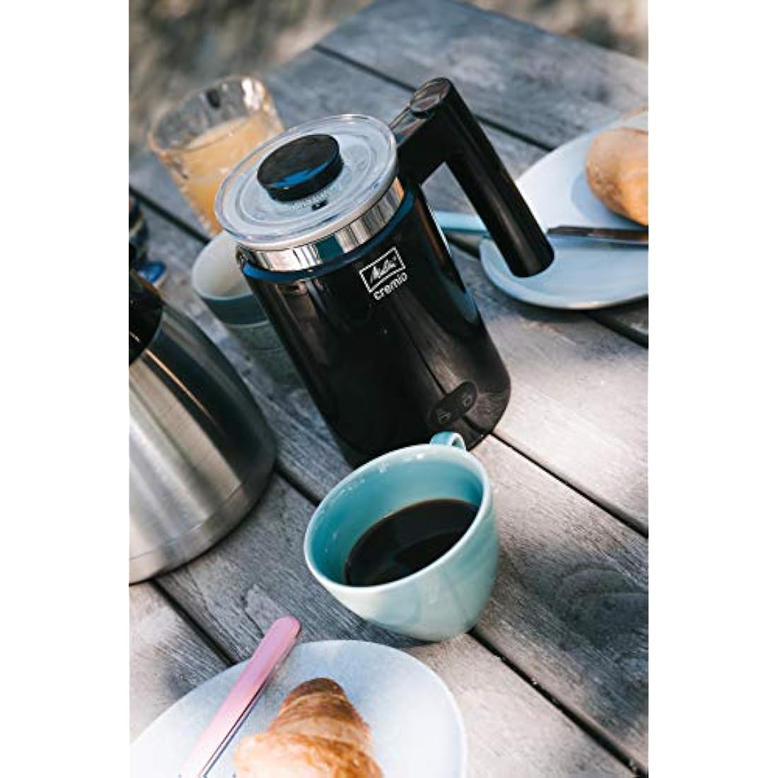 Melitta Cremio II Electric Milk Frother – 450W Non-Stick, Black