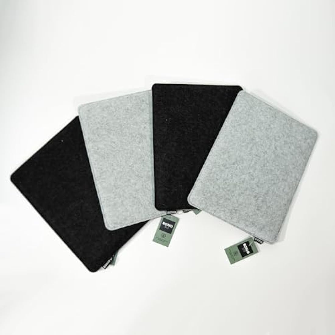 BOXIO Sit – Pack of 4 Recycled Felt Seat Cushions for Camping, 40x30cm