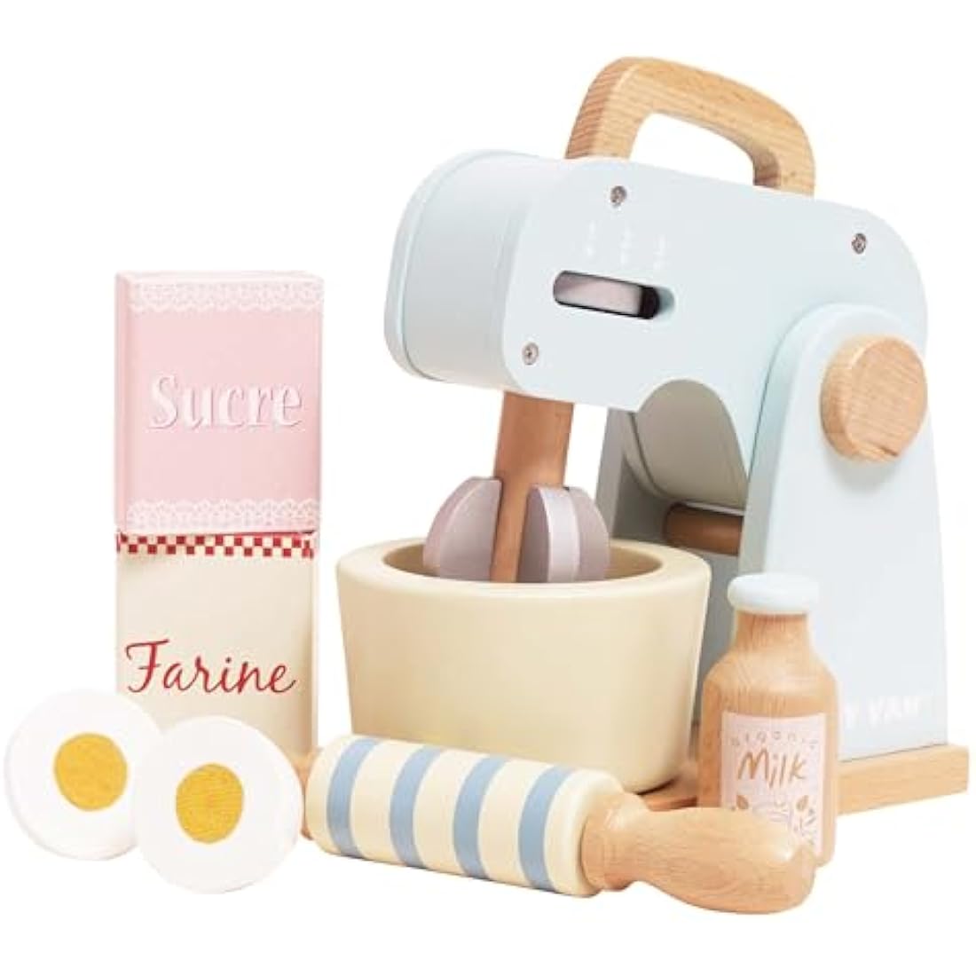 Le Toy Van Honeybake Wooden Mixer Set – Kids Pretend Play Kitchen Toy