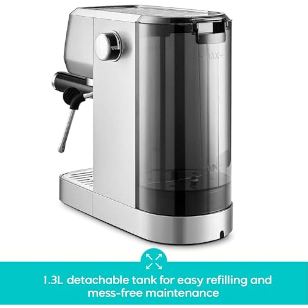 Casabrews 20-Bar Espresso Machine | Stainless Steel Latte Maker with Frother