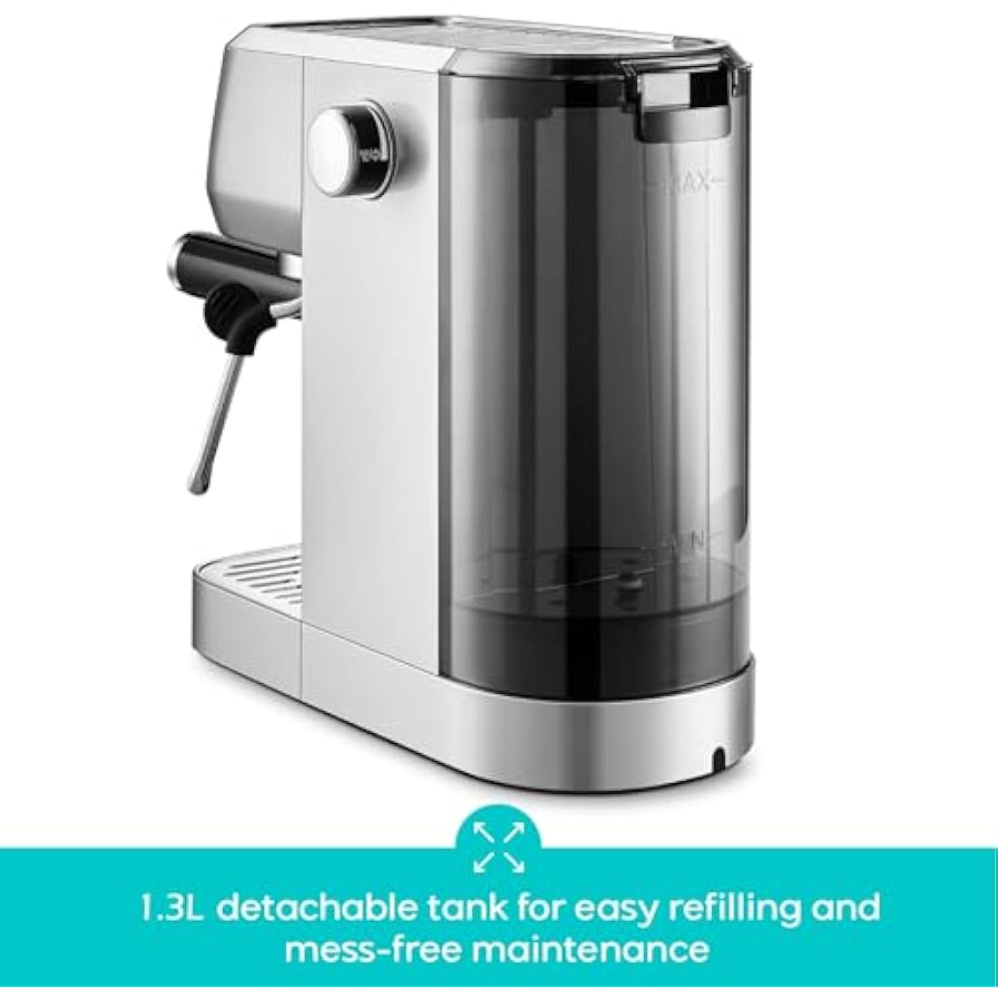 Casabrews 20-Bar Espresso Machine | Stainless Steel Latte Maker with Frother
