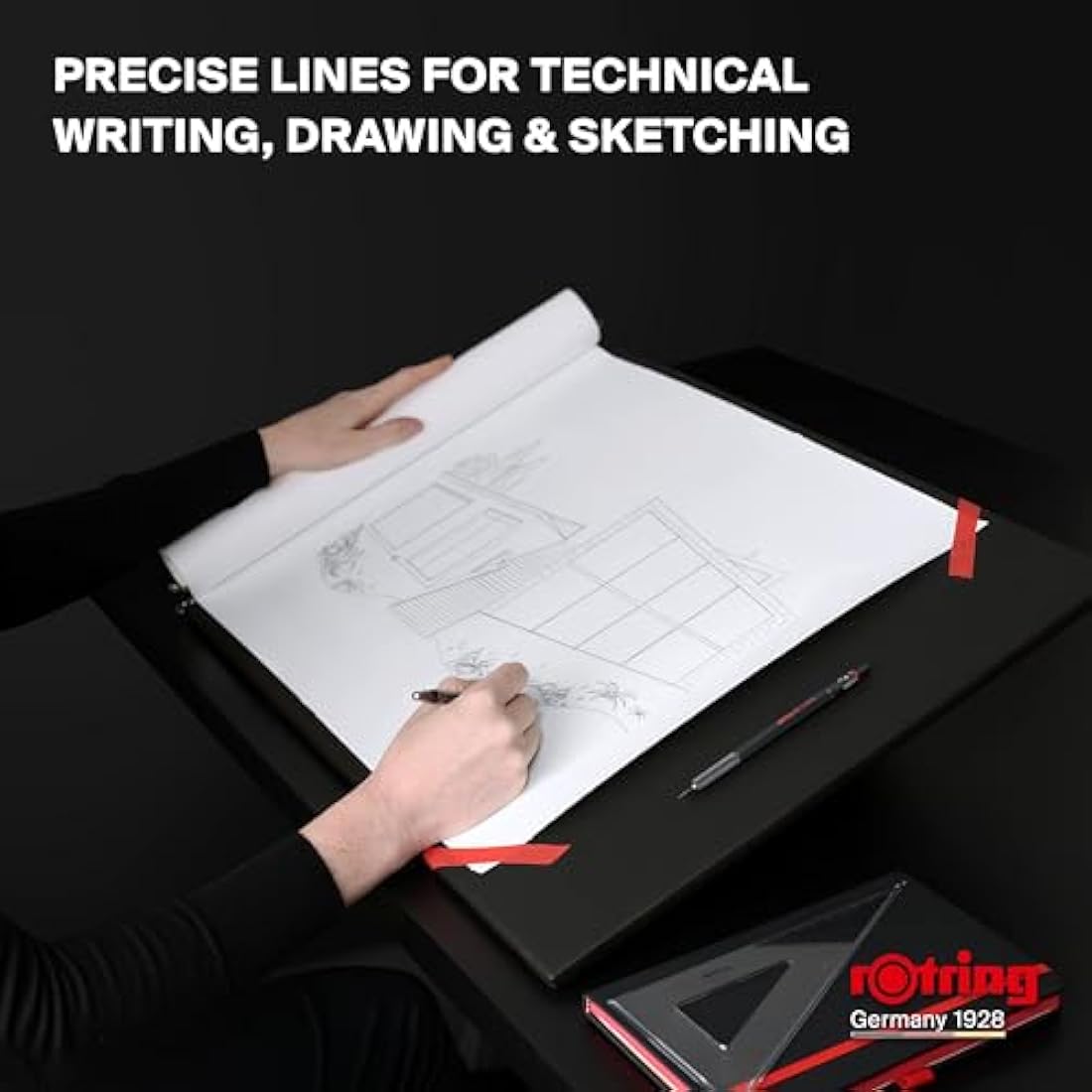 Rotring 600 Mechanical Pencil | 0.5 mm Metal Body | Dark Stone