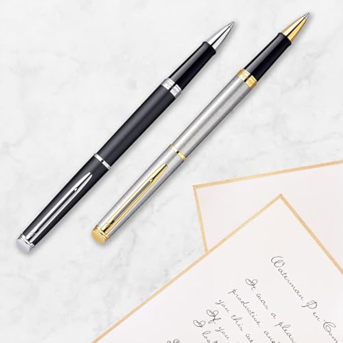 Waterman Hémisphère Rollerball Pen – Stainless Steel & 23k Gold Trim
