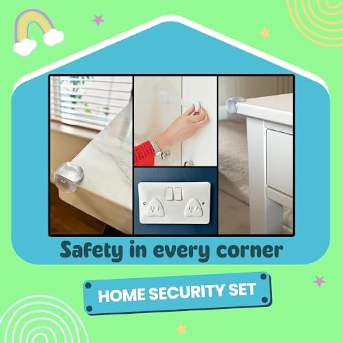 Booboo 40-Pack Baby Proofing Kit | Child Safety Locks & Corner Guards