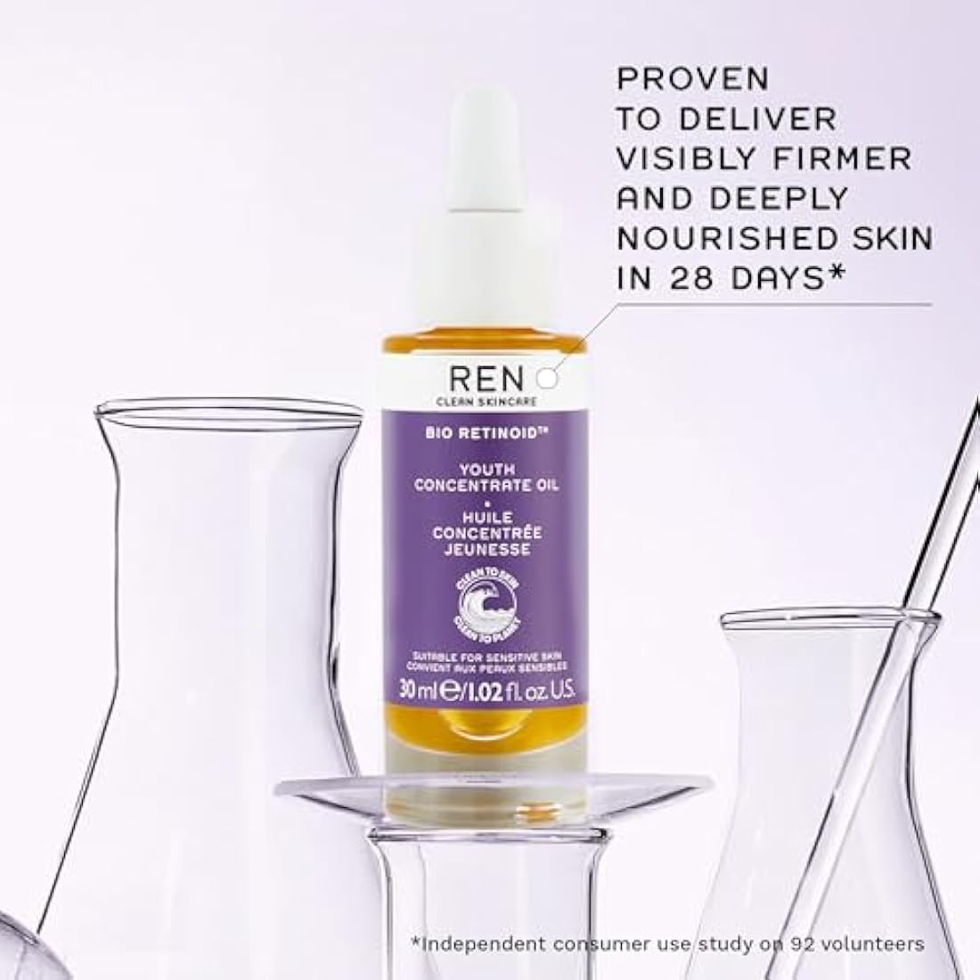 REN Bio Retinoid Youth Concentrate Oil – Anti-Aging Face Oil, 30ml