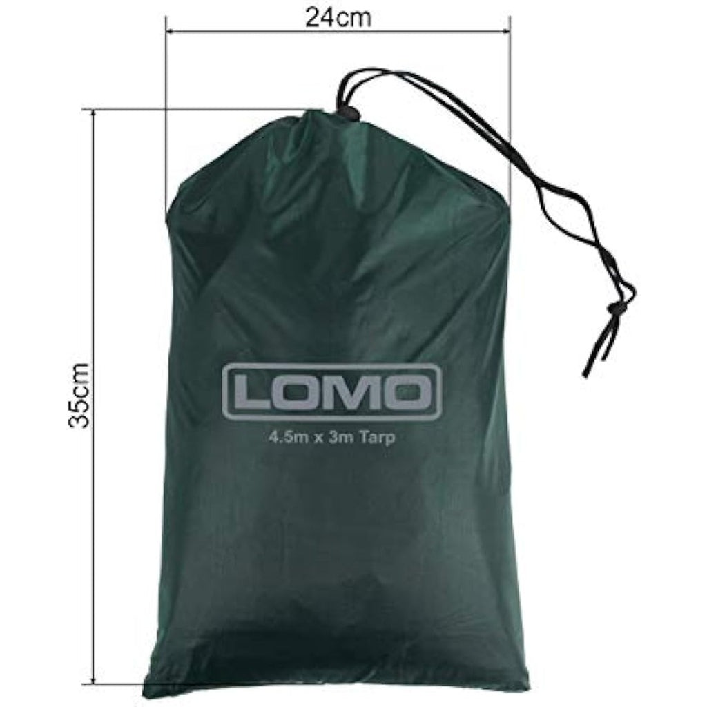 Lomo 4.5m x 3m Bushcraft Tarp - Waterproof Survival Bivi Shelter