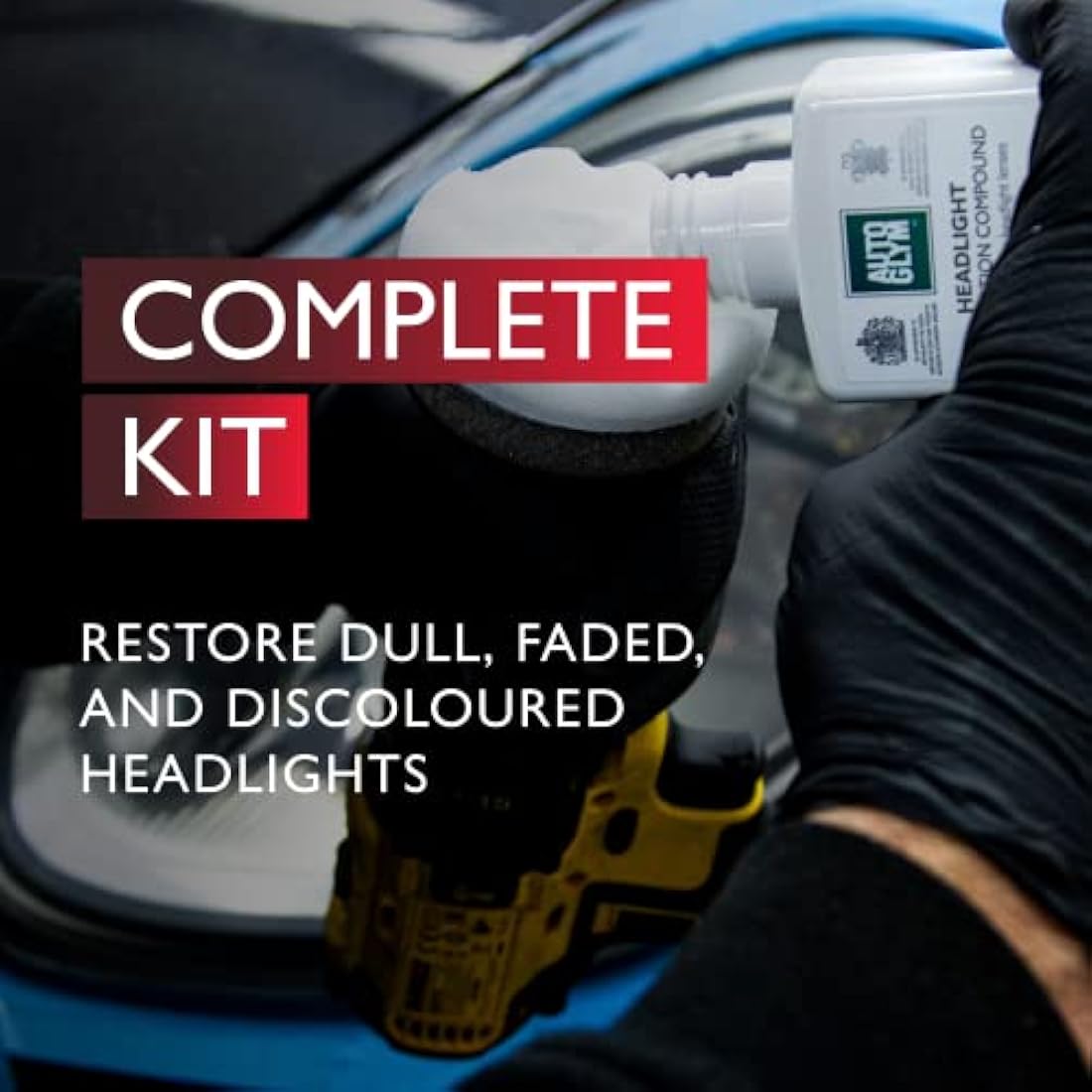 Autoglym Headlight Restoration Complete Kit – For Electric Drills