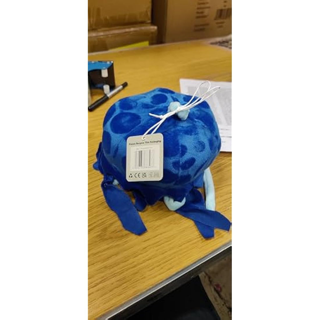 Zappi Co Blue Jellyfish Plush – 100% Recycled Eco-Friendly Toy (33cm)