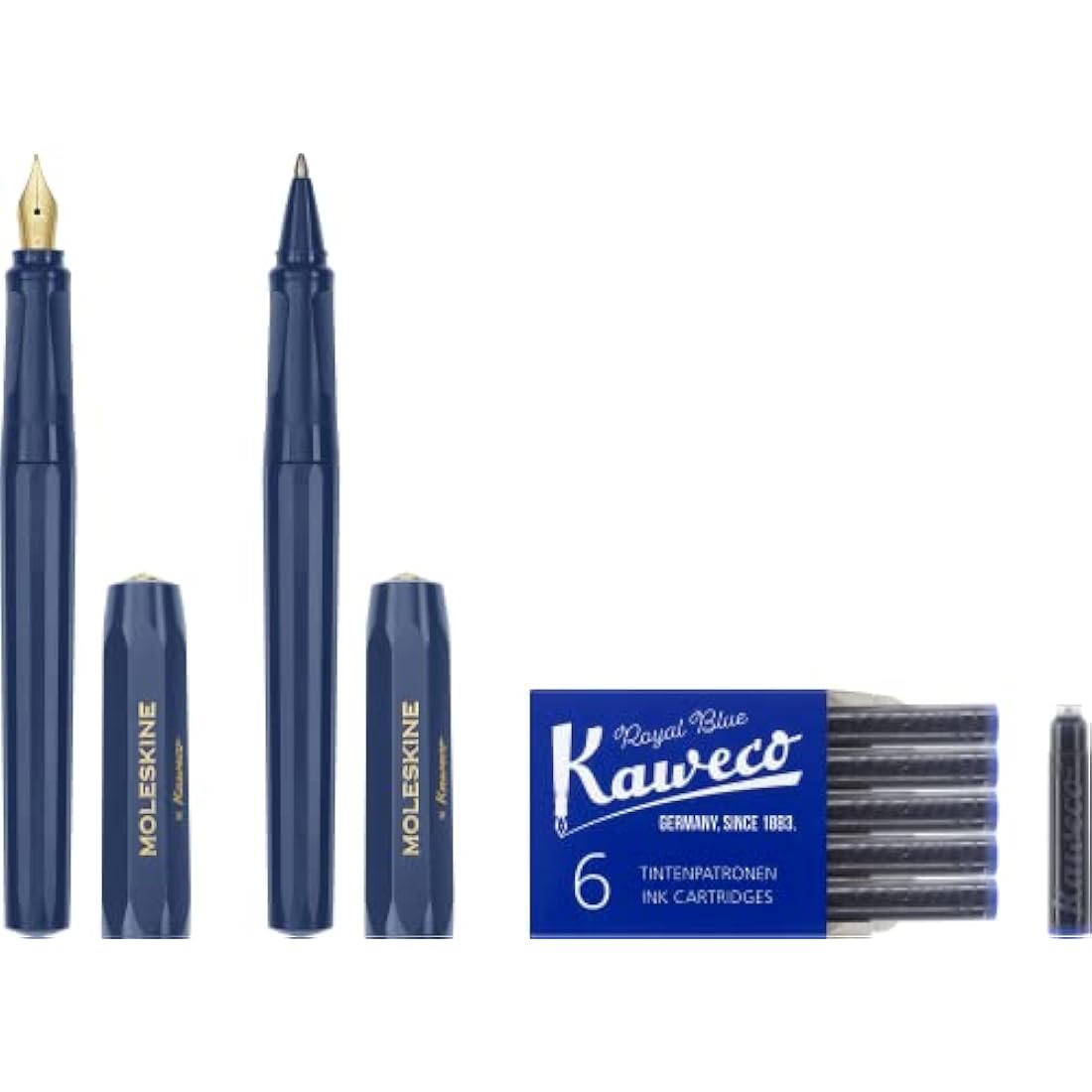 Moleskine x Kaweco Fountain Pen – Blue ABS Plastic with Gold Nib