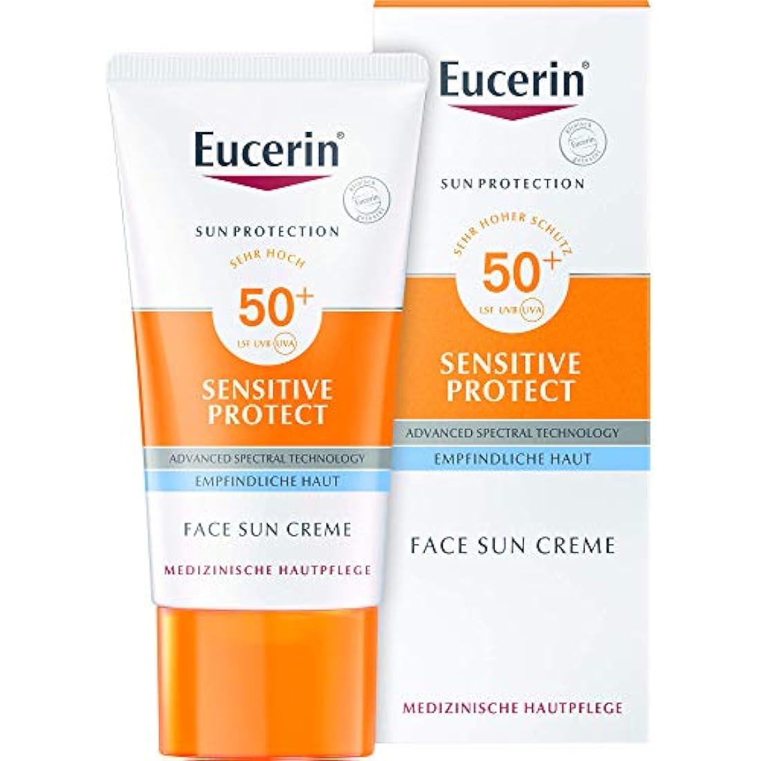 Eucerin Sensitive Protect Face Sun Creme LSF 50+ – Sunscreen, 50 ml