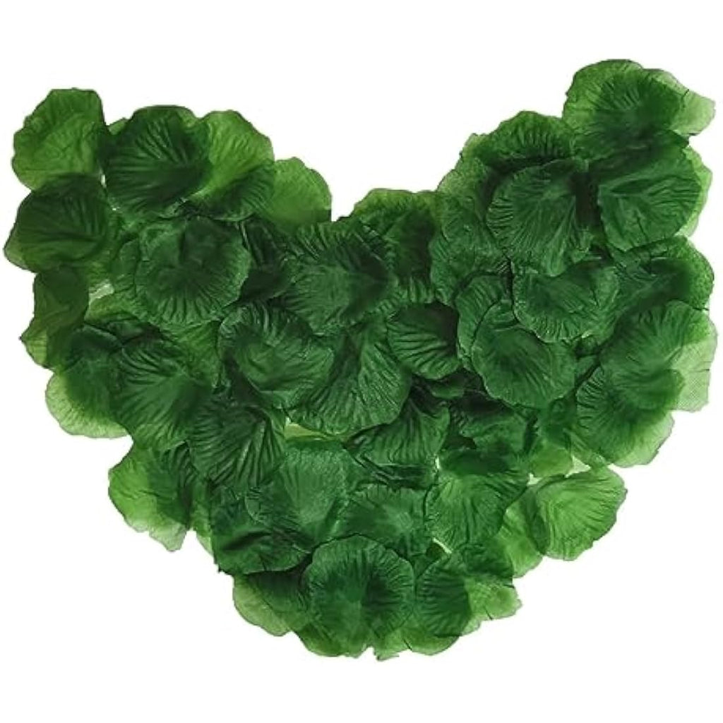 1000Pcs Silk Rose Petals – Dark Green Wedding Decoration