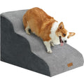 Trhillsbrad 3-Step Foam Dog Stairs – Non-Slip Pet Ramp for Beds