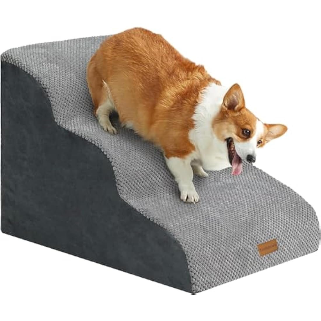 Trhillsbrad 3-Step Foam Dog Stairs – Non-Slip Pet Ramp for Beds