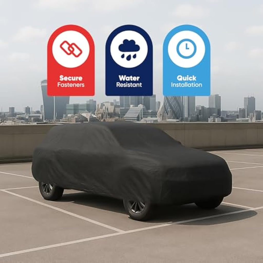 Streetwize Heavy Duty 4x4 Car Cover – Breathable UV Protection, Black