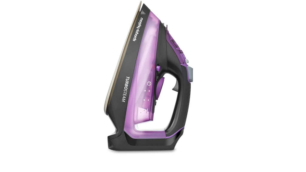 Morphy Richards Turbosteam Iron – 2800W Ceramic Soleplate, Purple