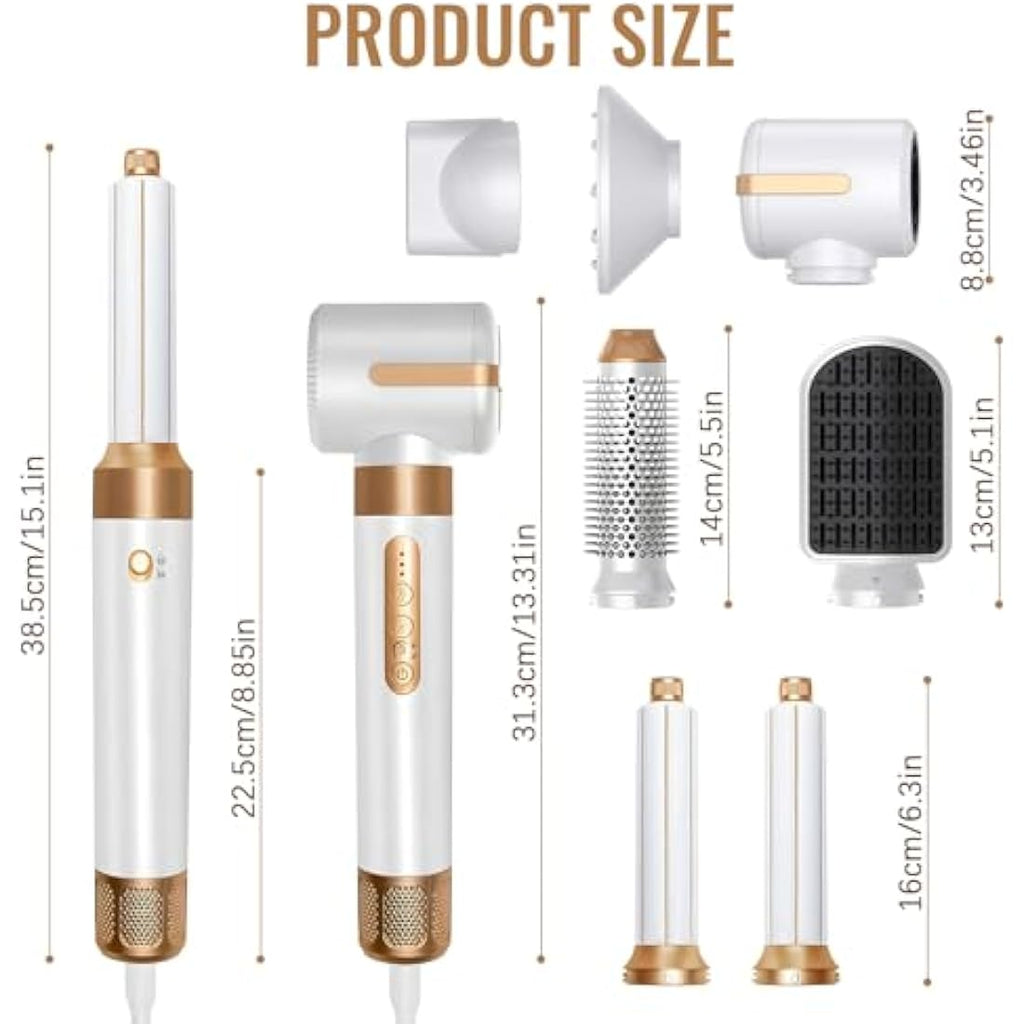 7-in-1 Air Styler | 110,000 RPM Ionic Hair Dryer - White
