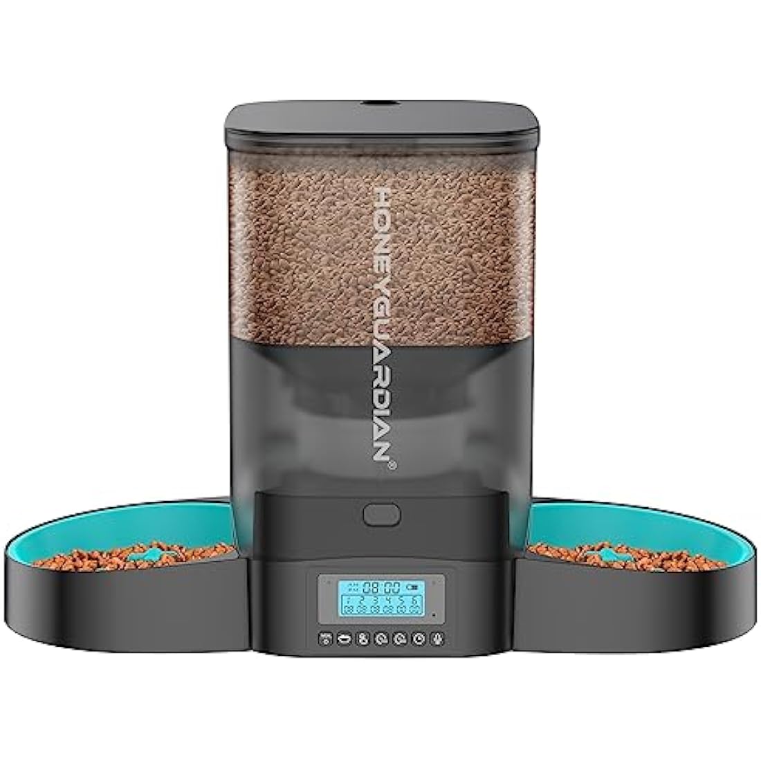 HoneyGuaridan Dual Automatic Cat Feeder | 3.5L Timed Slow Feeder for 2 Cats