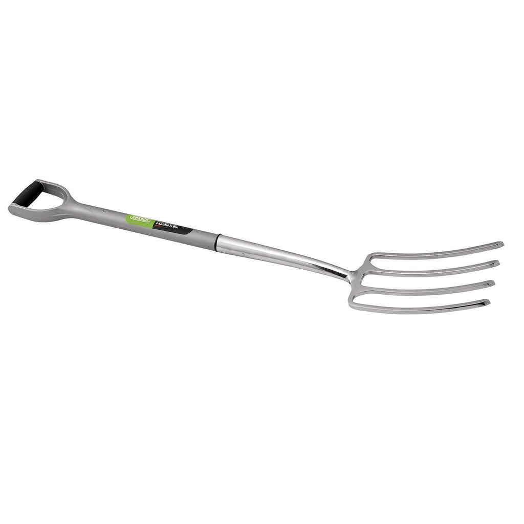 Draper Extra Long Stainless Steel Garden Fork with Soft Grip – 1050mm