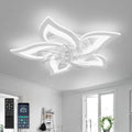 YUNLONG Flower Ceiling Fan with Light - Dimmable 6-Speed DC Motor