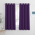 Purple Blackout Curtains – Thermal Eyelet Drapes, 46x60